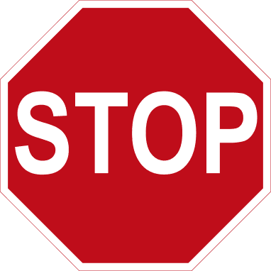Road sign: Stop your vehicle