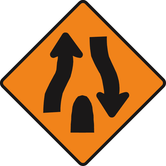 End of central reserve or obstruction