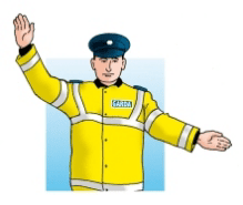 Stop if approaching from either the front or behind