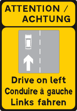 A driver must drive on the left-hand side