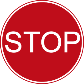 Stop before or at the sign