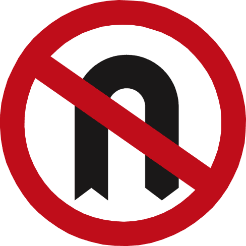 U-turn not permitted