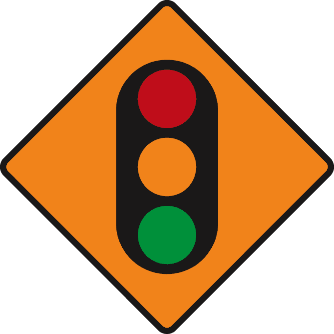 Temporary traffic signals ahead
