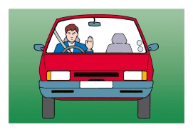 The driver intends to proceed straight ahead