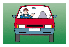 The driver intends to turn left