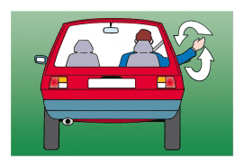 The driver intends to turn left