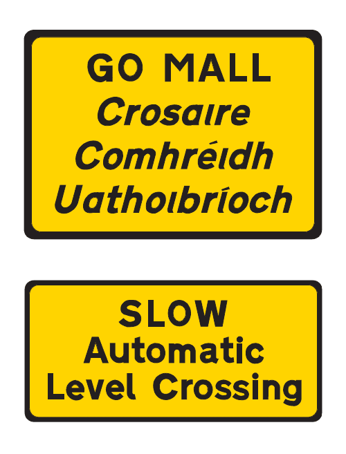 Automatic level crossing ahead